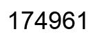 Number 174961 black image