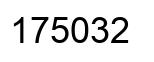 Number 175032 black image
