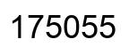 Number 175055 black image