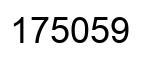 Number 175059 black image