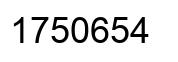 Number 1750654 black image