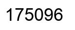 Number 175096 black image