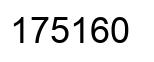 Number 175160 black image