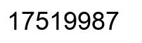 Number 17519987 black image