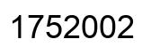 Número 1752002 imagen negro