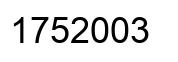 Número 1752003 imagen negro