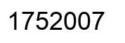Number 1752007 black image