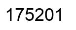 Number 175201 black image