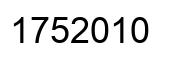 Number 1752010 black image