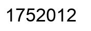 Number 1752012 black image