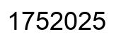 Number 1752025 black image