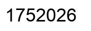 Number 1752026 black image