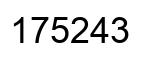 Number 175243 black image