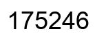 Number 175246 black image
