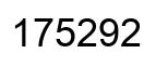 Number 175292 black image