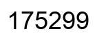 Number 175299 black image