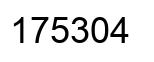 Number 175304 black image