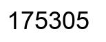 Number 175305 black image