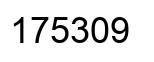 Number 175309 black image