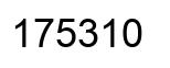 Number 175310 black image