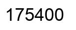 Number 175400 black image