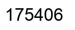 Number 175406 black image