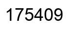 Number 175409 black image