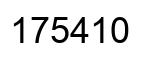 Number 175410 black image