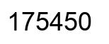 Number 175450 black image