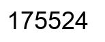 Number 175524 black image