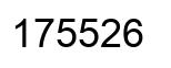Number 175526 black image