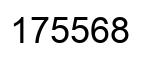 Number 175568 black image