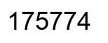 Número 175774 imagen negro