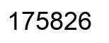 Number 175826 black image