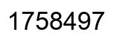Number 1758497 black image