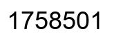 Number 1758501 black image