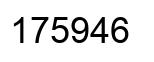 Number 175946 black image
