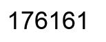 Number 176161 black image