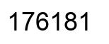Number 176181 black image