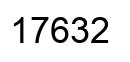 Number 17632 black image
