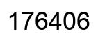 Number 176406 black image