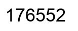 Number 176552 black image