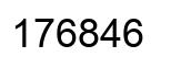 Number 176846 black image