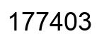 Number 177403 black image
