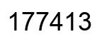 Number 177413 black image