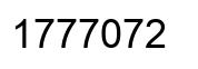 Number 1777072 black image