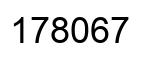Number 178067 black image