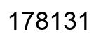 Number 178131 black image