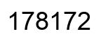 Number 178172 black image