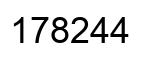 Number 178244 black image